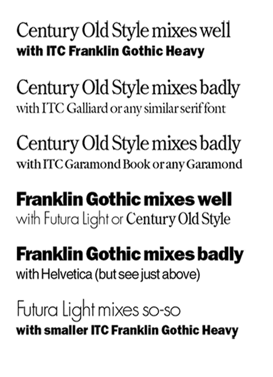 Typography typeface mixing creativity design