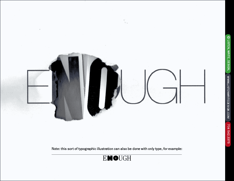 eNOugh typography mini-poster