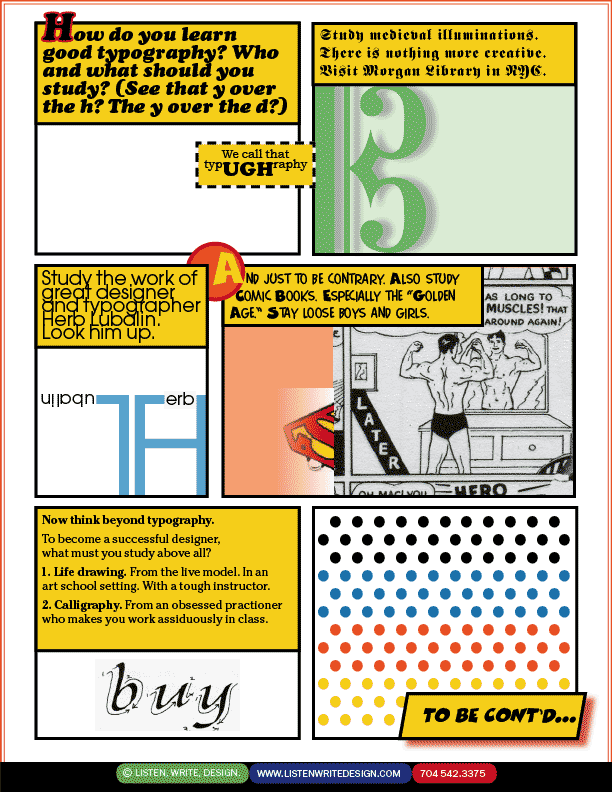 captions typography mini-poster