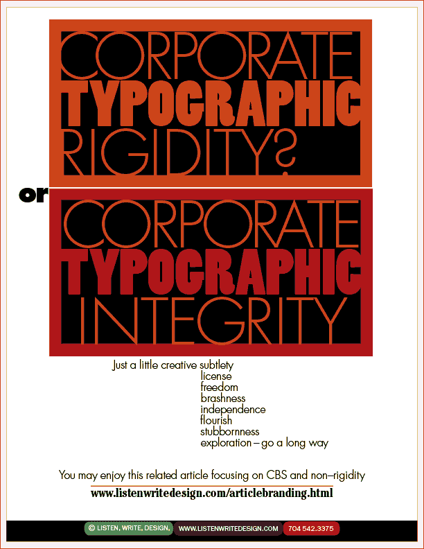 CorporateTypographic typography mini-poster