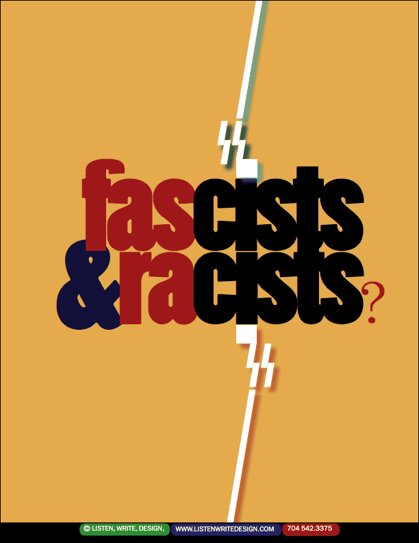 fascists & racists typography mini-poster