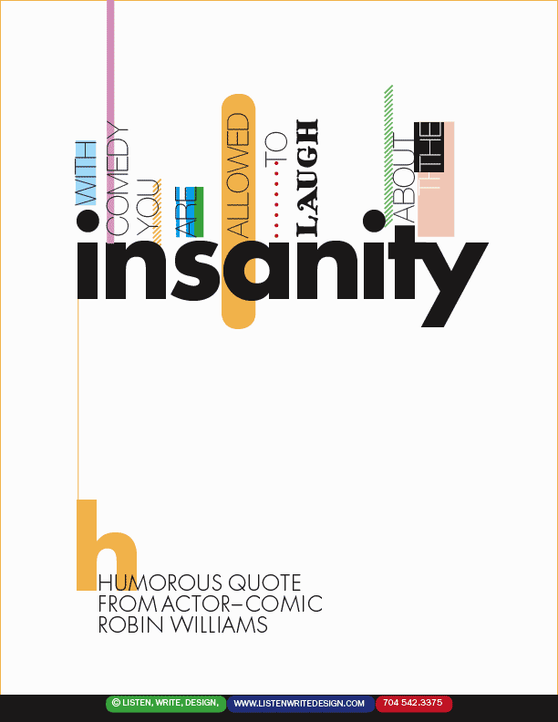 insanity typography mini-poster