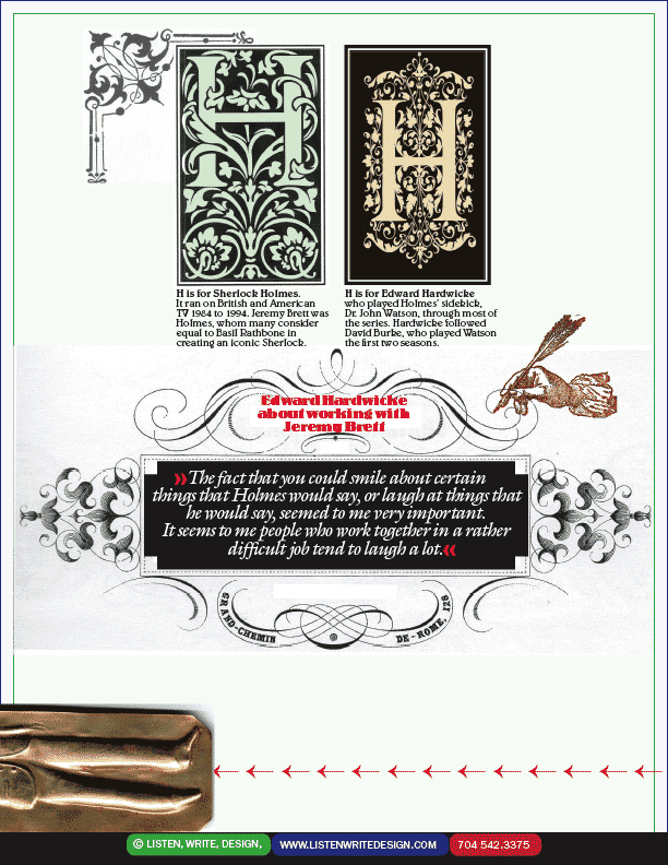 Sherlock Holmes Watcon typography mini-poster