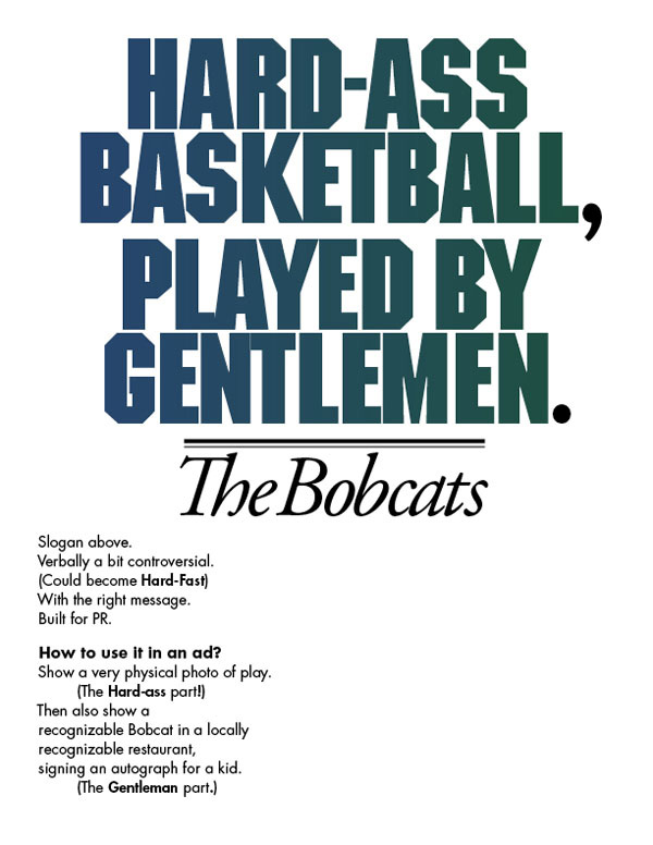 charlotte bobcats slogan concept